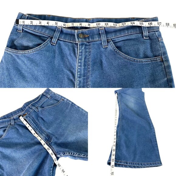 Vintage 90s Levi’s Blue Tag Denim Jeans High Rise Womens Sz 34 X 31 Made in USA - Picture 4 of 5